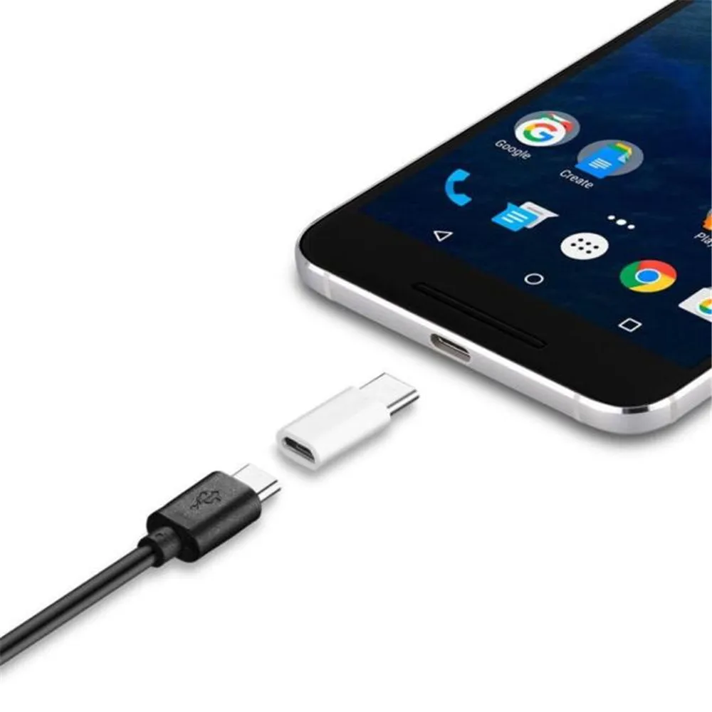 5 шт. pack USB-C Тип-C на Micro USB данных зарядный адаптер для Samsung Galaxy S8 Перевозка груза падения