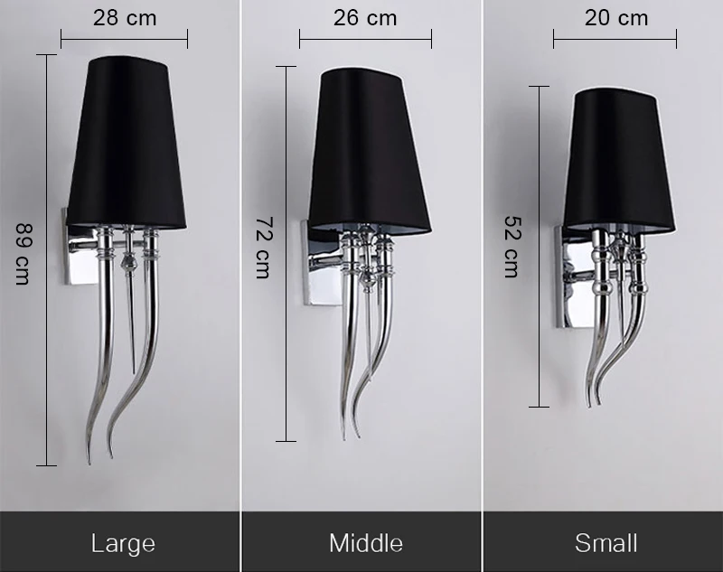 Modern Iron Claw Horn Cloth LED Wall Light Bedroom Bedside Wall Lamp Dining Living Room Wall Sconce Light Fixtures (5)