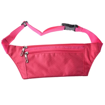 

Waist Belt Polyester Zipper Bag for Men Women Fuchsia