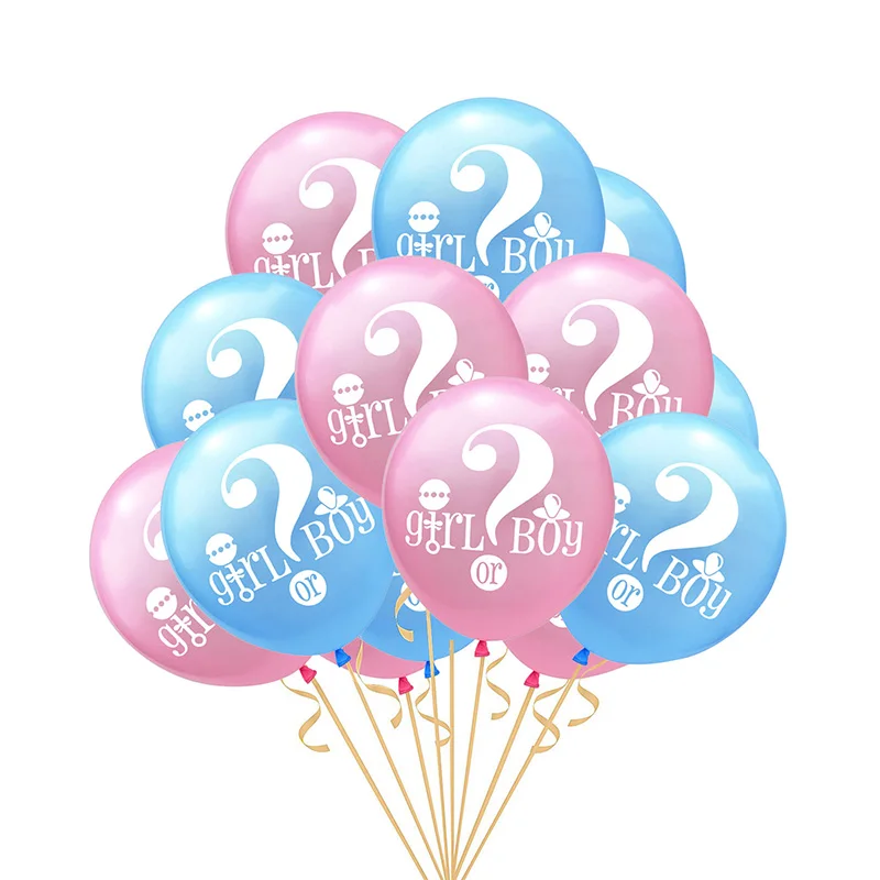 Gender Reveal Party Decoration Boy or Girl Balloon Banner Disposable Tableware Boy Girl Baby Shower Decorations Balloons
