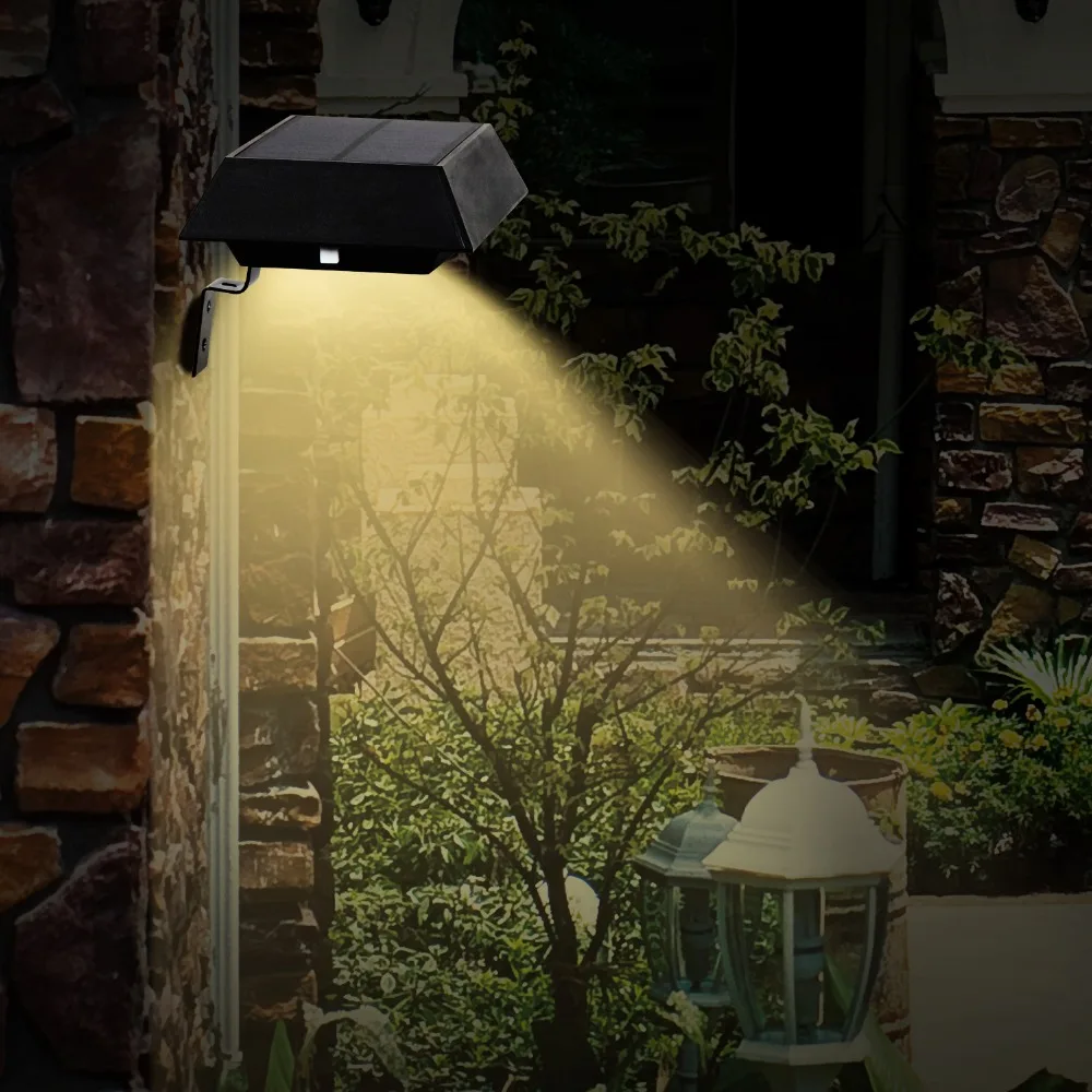 T SUNRISE 30 LED Outdoor Wall Light 3000K/6000K LED Solar Gutter light PIR Solar Motion Sensor Lamp Waterproof IP44 Steet Light