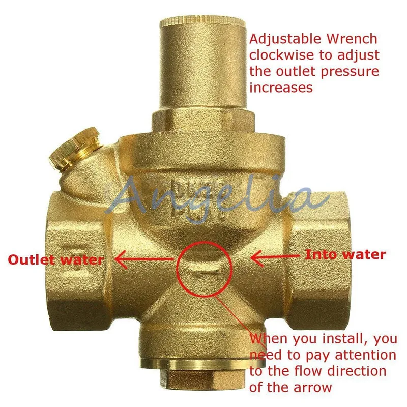 1/" BSP DN15 латунный Регулируемый регулятор давления воды Редукционный поддерживающий клапан с манометром регулируемый поток