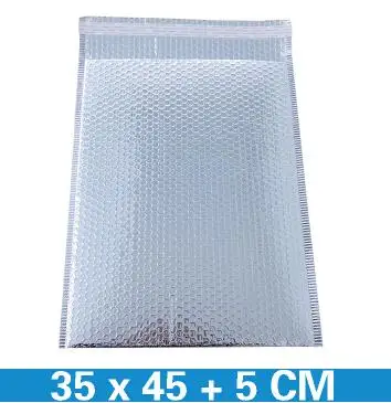 20 шт амортизация цвет алюминиевых пузырьков вакуумные пакеты для одежды упаковка фольгированный конверт мешок 35*45+ 5 см