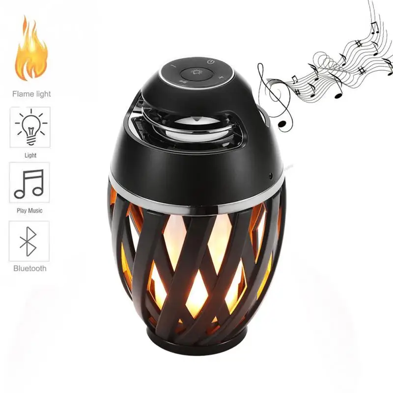 

I3 Fire Torch flame Bluetooth sound box seven color atmosphere lamp flame lamp mini sound manufacturer wholesale MP3