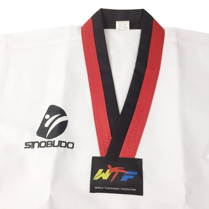 básico de WTF para niños y adultos, ropa de Taekwondo Dobok, servicio de entrenamiento, uniformes rojos y negros con cuello V, gran oferta - AliExpress Deportes y entretenimiento