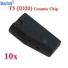 OkeyTech 10pcs/lot ID T5-20 Transponder Chip Blank Carbon T5 Cloneable Chip for Car Key Cemamic T5 Chip Copy to ID 11 12 13