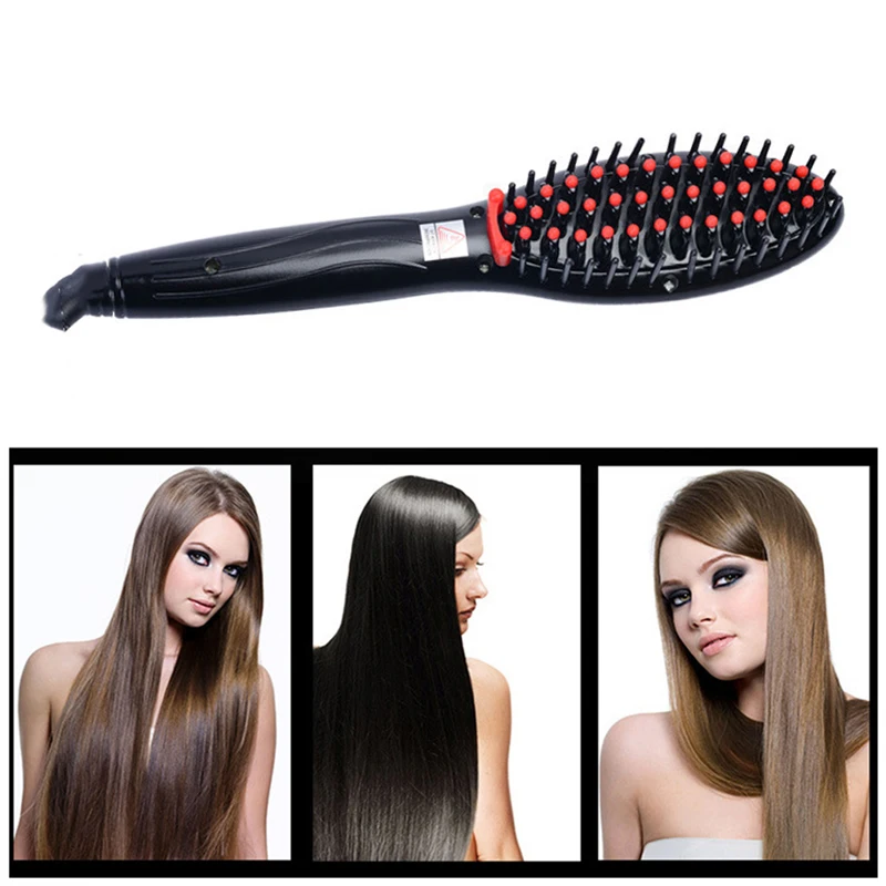 

Hair Brush Fast Hair Straightener Comb Rotating One-Step Hair Brush Comb Irons Elastic Hair Salon Accessories Styling Tools