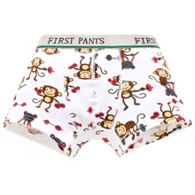 Распродажа 12 штук в упаковке, четыре детское нижнее белье из хлопка, новинка, с узором и мультипликационным принтом «обезьянка», хлопок детские носки для мальчиков и трусы-боксеры aTNM0062