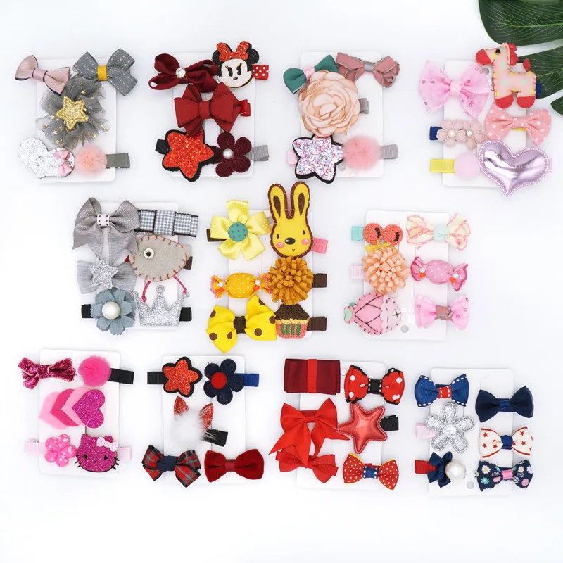 Girl Hair Accessories Girl Cute Outdoor Hair Clips Mickey Mouse Five-Star Shape Hair Accessories