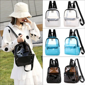 

2019 Newest Fashion Clear Transparent PVC See Through Mini Backpack Cute School Book Bag