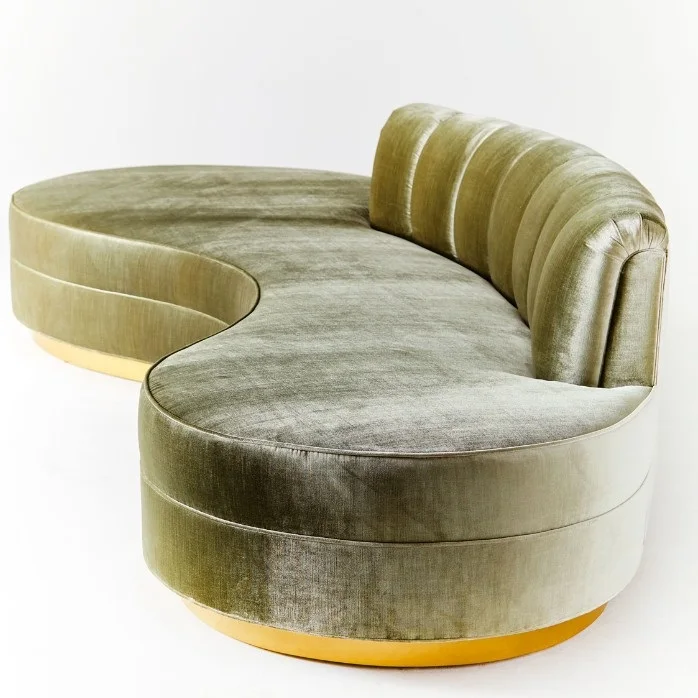 

Luxury S-type 3 person velvet sofa for Clothing store