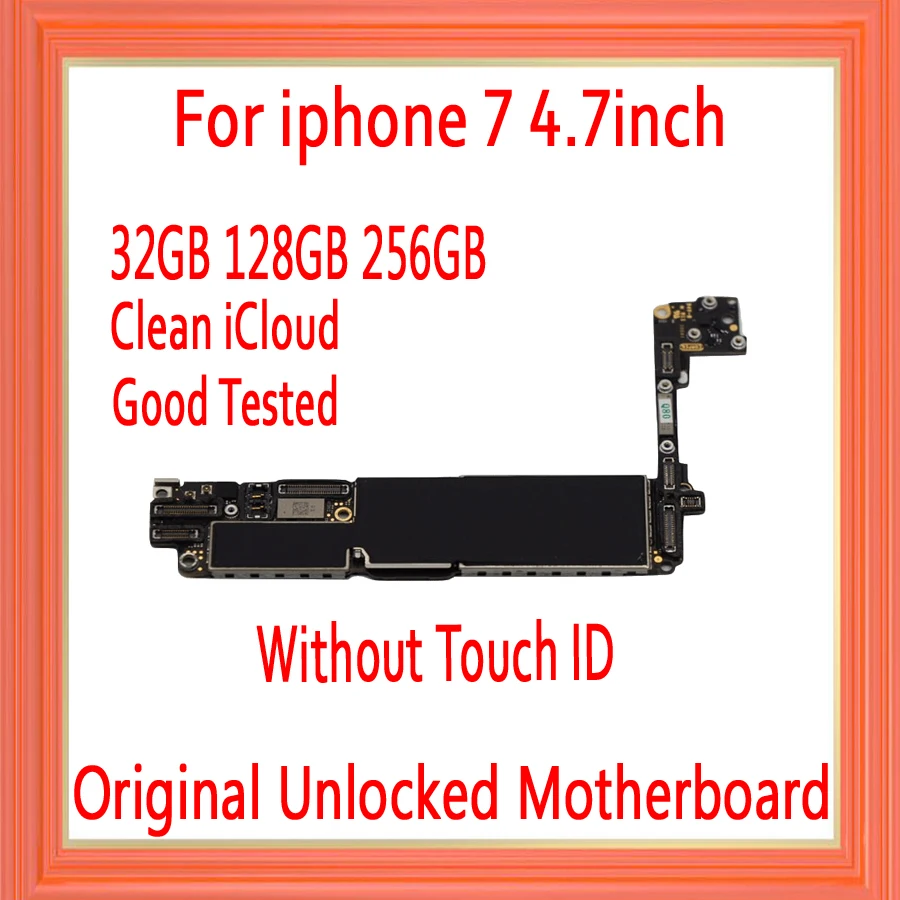 Материнская плата 32 ГБ/128 ГБ/256 ГБ для iphone 7 без Touch ID/с ID 100% оригинальная