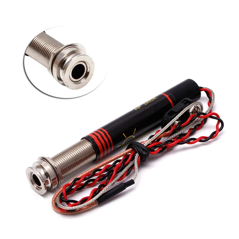 1PC Active Endpin Jack Preamp Pickup Kit For Acoustic Guitar Portable Durablein Guitar Parts