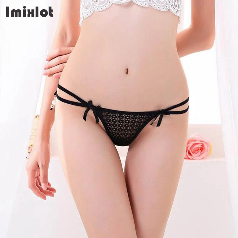 1 шт. сексуальное нижнее белье для женщин прозрачный бант кружевные цветочные