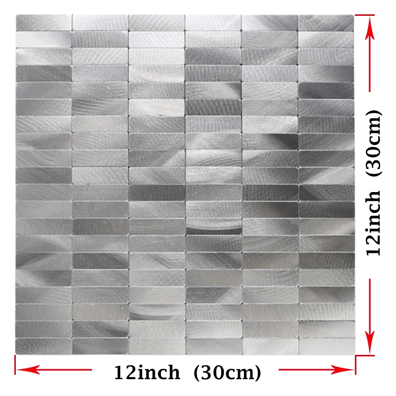 4 листа, самоклеющиеся настенные плитки, задние брызги 12 ''X 12'', водонепроницаемые металлические настенные наклейки для декора стен, сплав 30 см