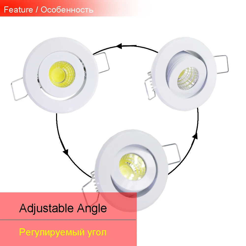 10 шт. Регулируемый Светодиодный точечный светильник мини Точечный светильник 3 Вт COB светодиодный светильник потолочный шкаф лампа со светодиодным драйвером AC85-265V теплый белый