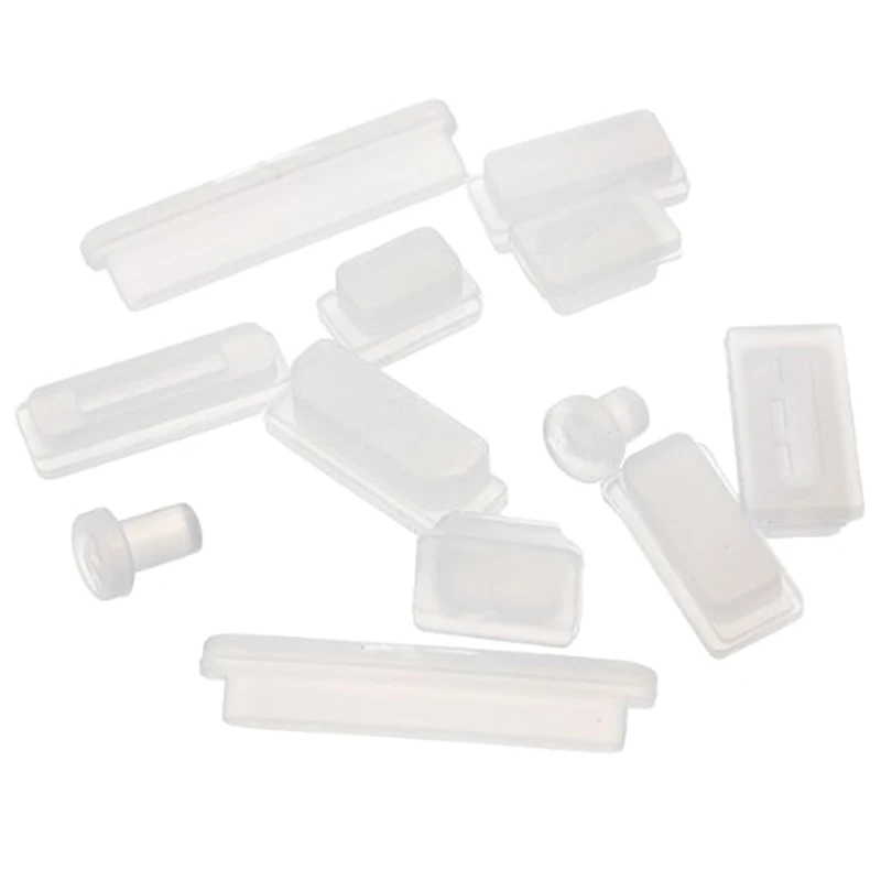 

12 in 1 USB plug Cover Anti-Dust Silicone For Macbook Pro 13 "15" air 11 "White