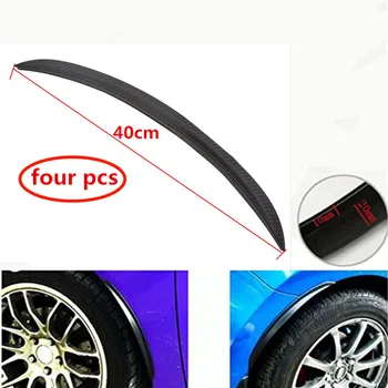 

High Strength 40cm Wheel Eyebrow Arch Decorative Strip Carbon fiber Car Tires Eyebrow for Round Rubber Auto Protective Stickers