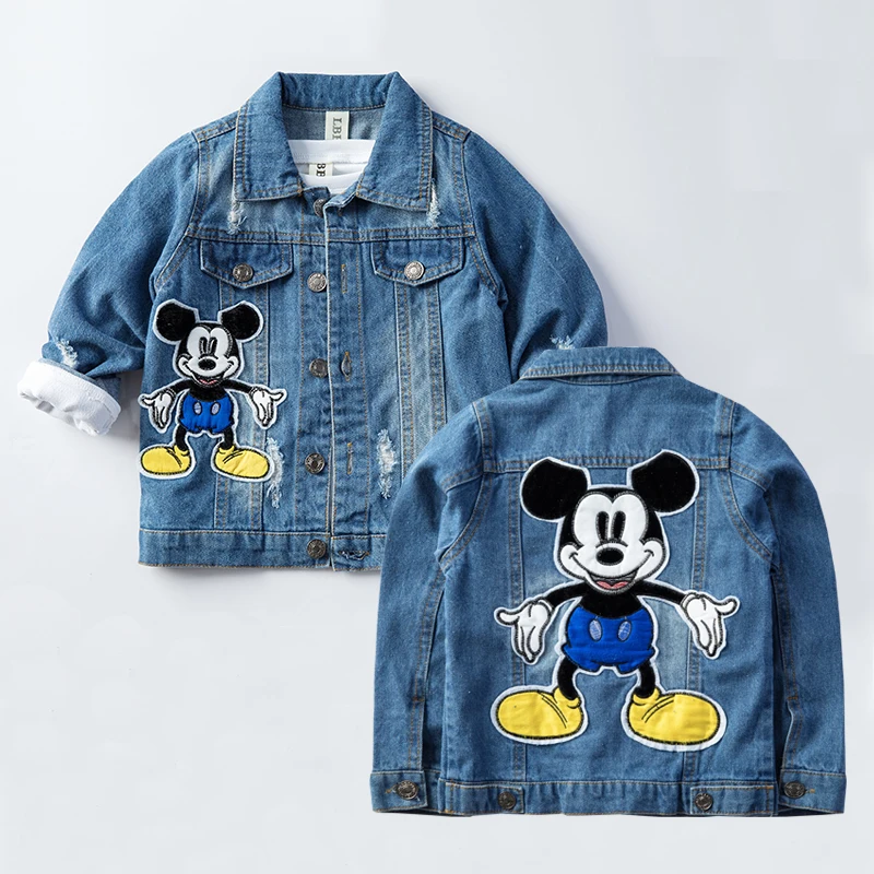 Greatest  2020 Mickey Denim Jacket For Boys Fashion Coats Children Clothing Autumn Baby Girls Clothes Outerwe