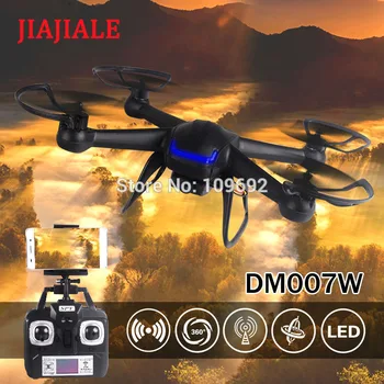 

JIAJIALE UAV DM007W RC Quadrocopters HD 2MP Camera 2.4G 4CH 6-Axis Aircraft WIFI FPV Real Time Video Helicopters RTF Drones