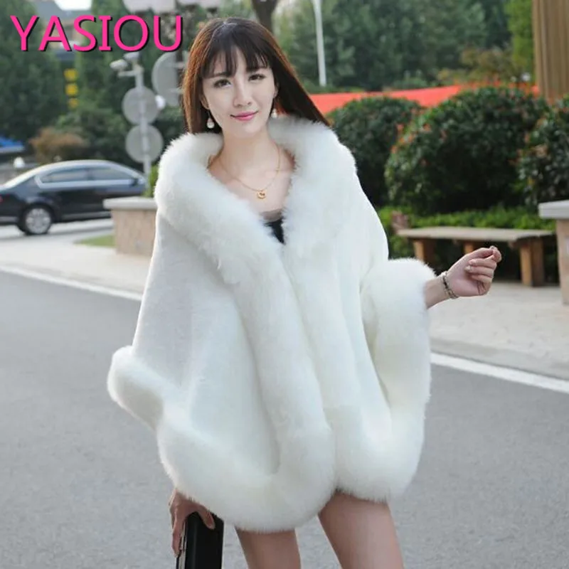 

Fur Wedding Bridal Prom Bolero Cape Stole Shawl Shrug Wedding Wraps Mantella Sposa Ladies Evening Party White Fur Coat Wedding