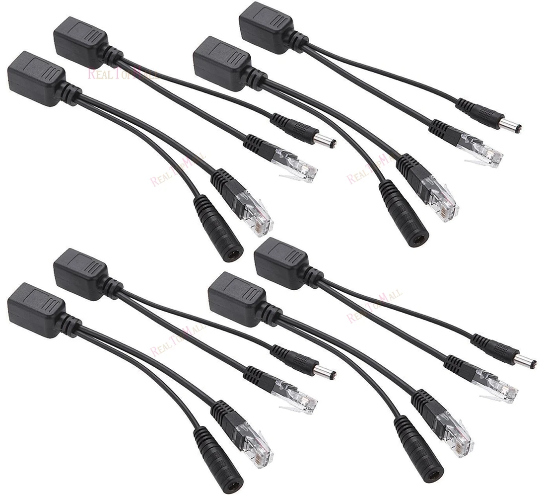 8pcs(4pairs) POE Adapter cable Connectors Passive Power cable Ethernet PoE Adapter RJ45 Injector + Splitter Kit 12V 24V 36V цена 8pcs(4pairs) POE Adapter cable Connectors Passive Power cable Ethernet PoE Adapter RJ45 Injector + Splitter Kit 12V 24V 36V цены онлайн