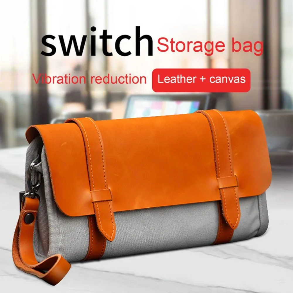 

leather canvas Storage Bag Suitcase For Nintend Switch Hard Shell Protective Case Travel Outdoor Carrying Box