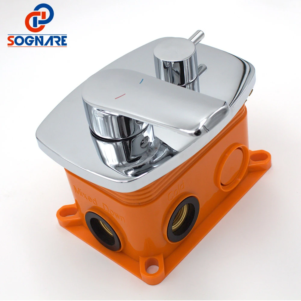 SOGNARE Chrome Bath&Shower Faucets Control Solid Brass Wall Mount