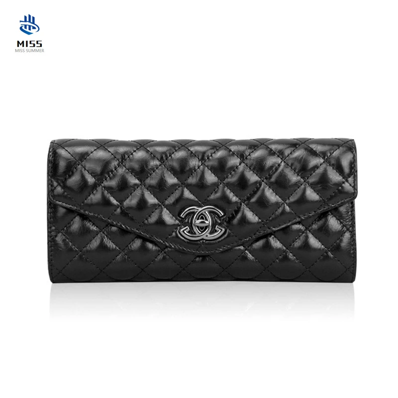 

2019 new Genuine Leather Luxury design handbag Fashion chain small square bag Korean version of the shoulder diagonal Lingge bag