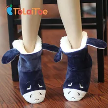 Tolaitoe зимняя хлопковая стеганая женщины пакет с тапочки с хлопковой подкладкой обувь Теплая обувь с хлопчатобумажной подкладкой тапочки короткие