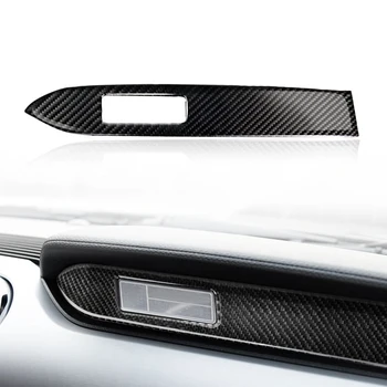 

For Ford Mustang 2015 2016 2017 Carbon Fiber Interior Center Dashboard Panel Strip Decor Cover Sticker Trim