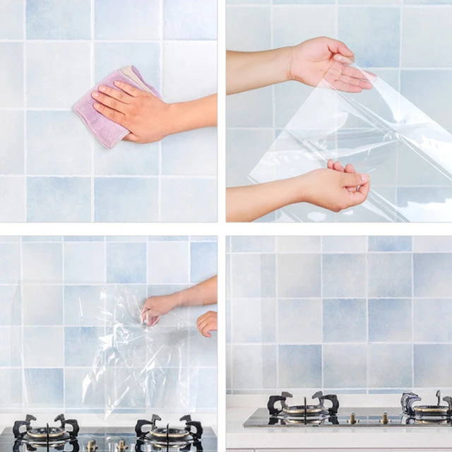 Kitchen Transparent Wallpaper Waterproof  Kitchen Transparent Sticker  Waterproof - Wall Stickers - Aliexpress