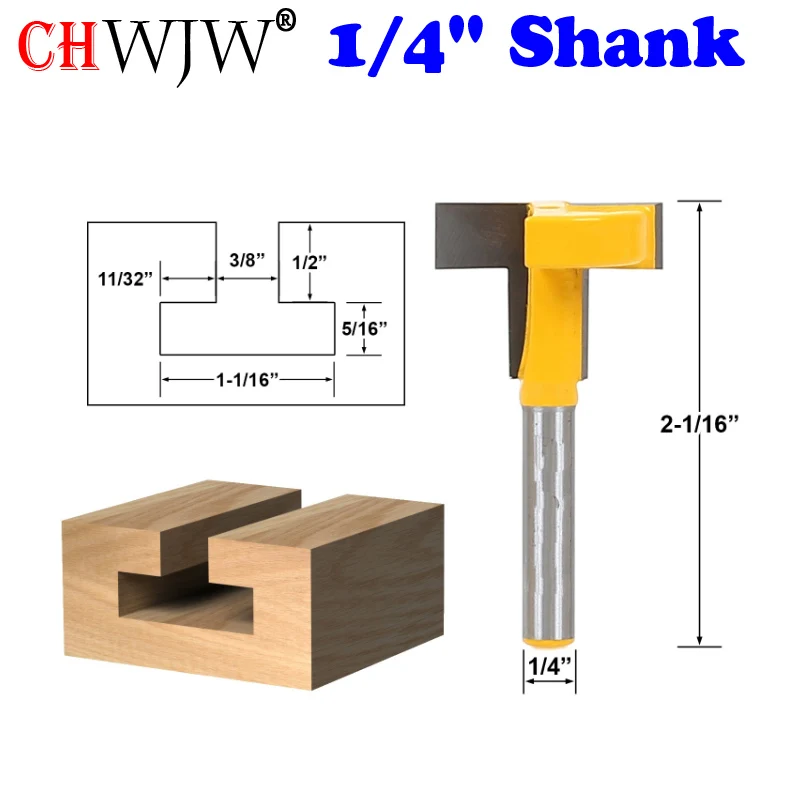 1 шт. 1/" 8 мм 1/2" хвостовик высшего качества Т-образный слот и Т-образная дорожка долото для дерева резак цена - Длина режущей кромки: 14188q