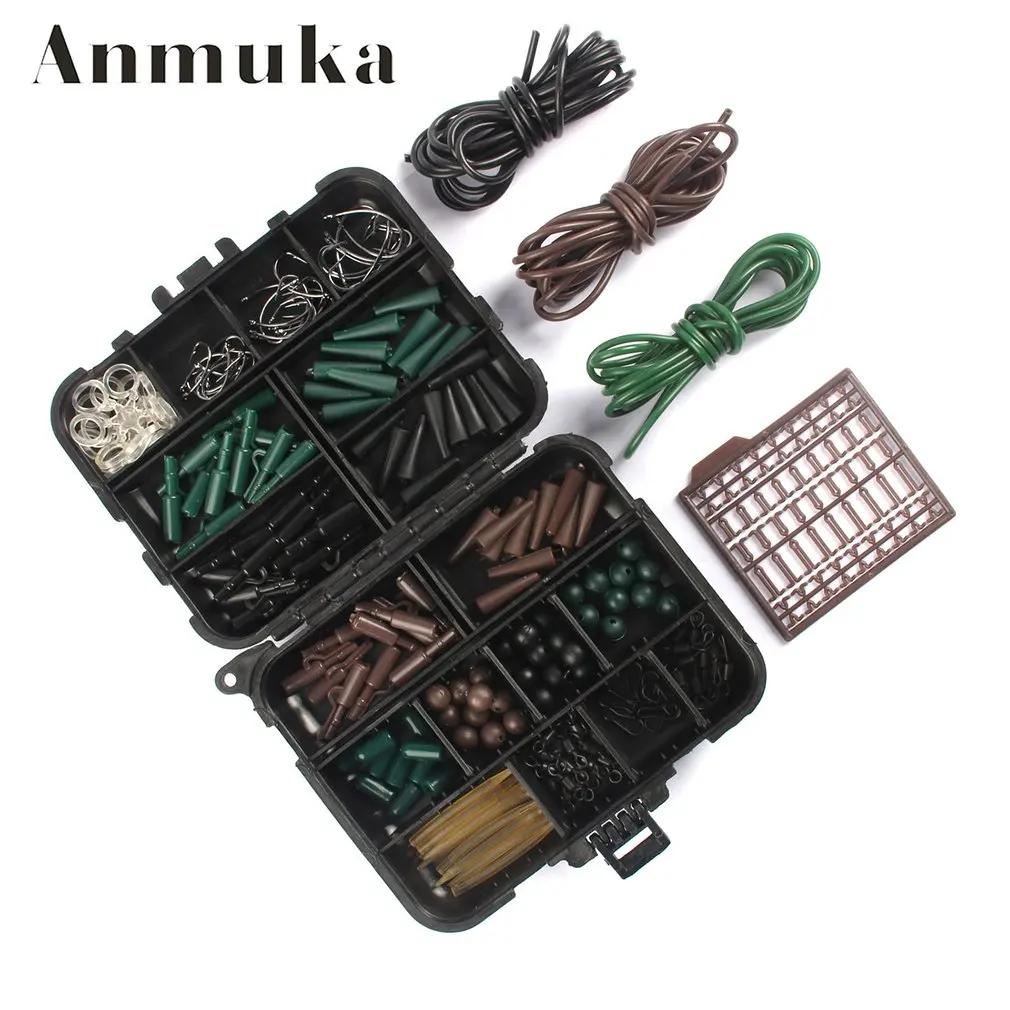 

Fishing Accessories Set Hooks Swivel Rubber Sleeve Carp Fishing Tool Outdoor Fishing Tackle for Freshwater Saltwater