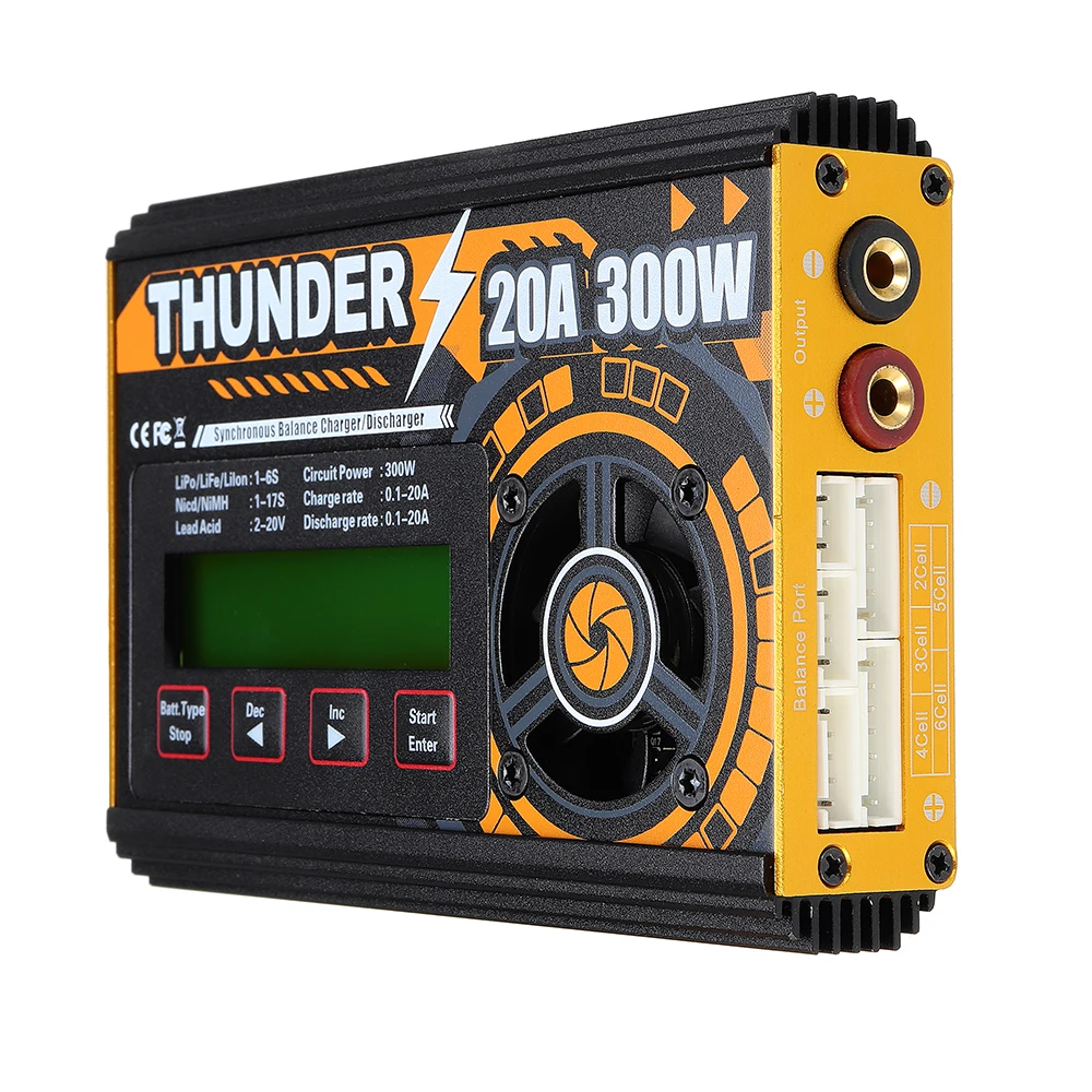 HOTA Thunder 300 Вт 20A DC баланс зарядное устройство Dis зарядное устройство для LiPo NiCd PB батареи