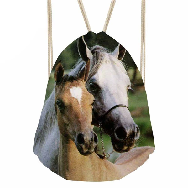 Daypack Teenagers Fashion Packing Bags Kids School Rucksack Sack Women's Drawstring Bag Females 3D Horse Printing