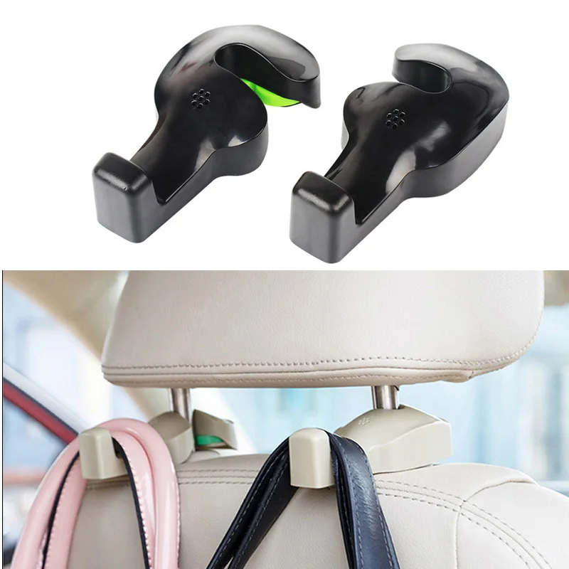 

2pcs Car Seat Back Hooks Bags Hanger Holder Organizer Automobiles Headrest Mount Storage Hooks Clips Universal High Quality