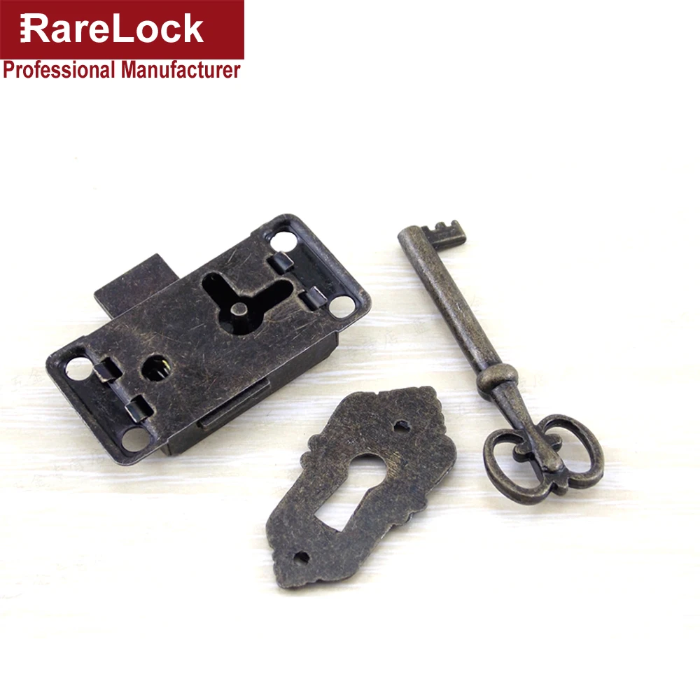 Rarelock MS525 Античный ящик замок Классическая Стиль зеленая бронза с 1 шт Ключ коробка для ювелирных изделий, подарок, девушка, стол, c