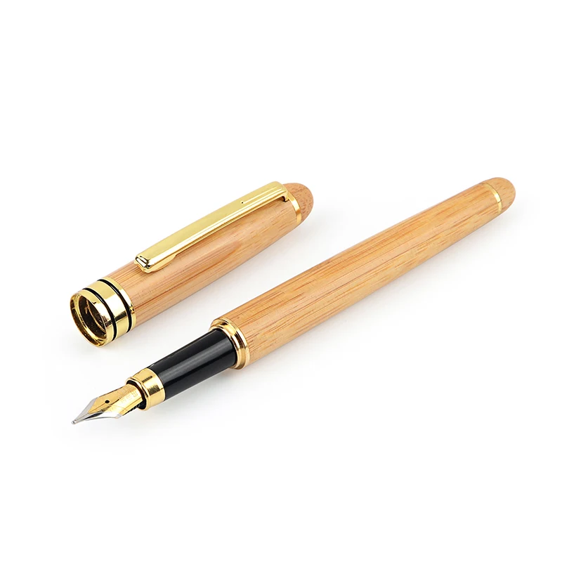 Роскошная бамбуковая перьевая ручка, чернила, средний наконечник, 0,5 мм, брендовые, школьные, офисные, деловые, подарки, ручки, канцелярские принадлежности