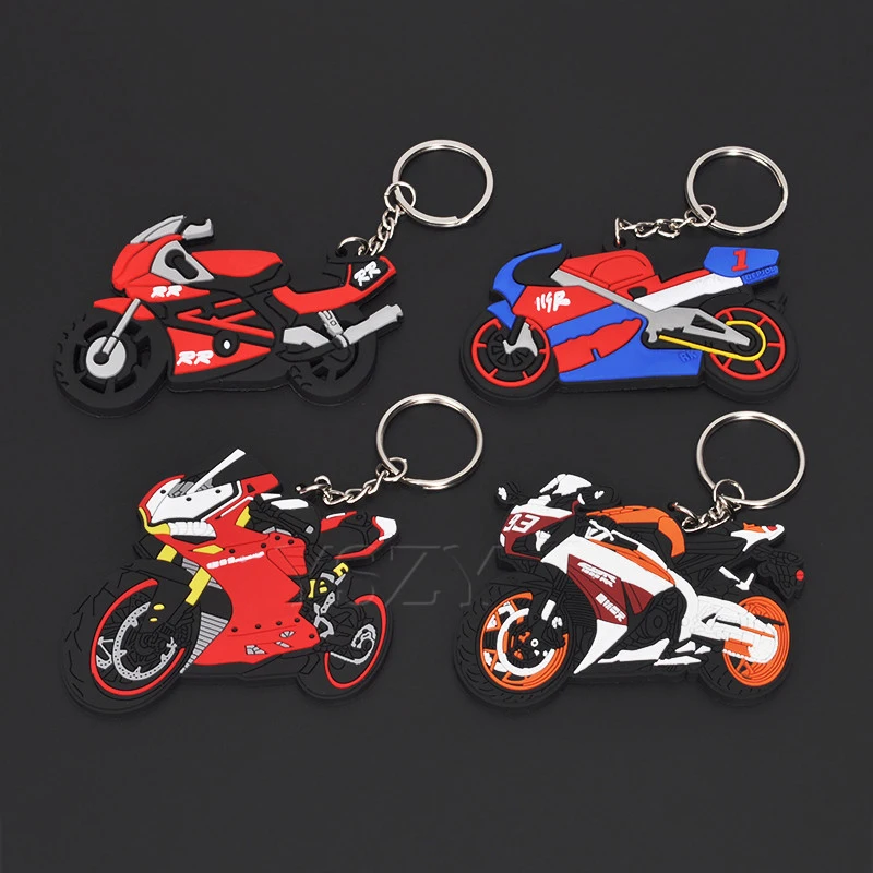 

Fashion Motorcycle Model Keychain Key Chain Key Ring Holder Rubber Keyring For Yamaha Honda CBR 93 RR Motor Racing Styling