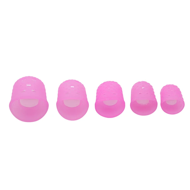 15Pcs Silicone Finger sleeve Slip Anti-scalding Needle Flip Book Money Playing Piano Thimble Tip Hollowed Out Breathable Freely 