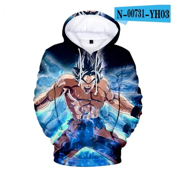 Anime Hoodie Dragon Ball Z Pocket Hooded Sweatshirt Kid Goku 3D Hoodies Pullovers Men Women Long Sleeve Outerwear Poleron Hombre - Цвет: 006