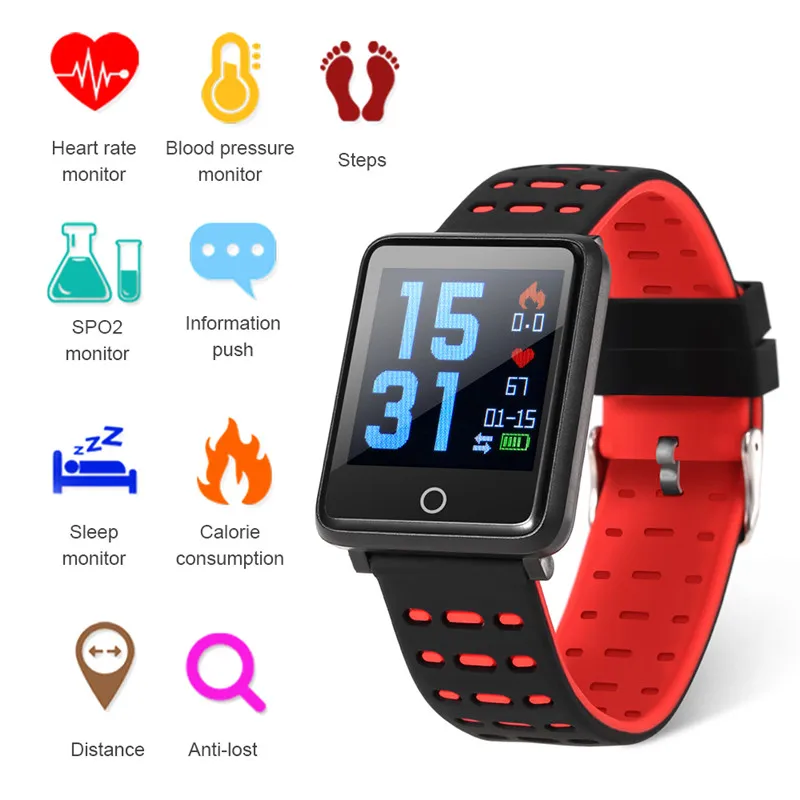 

Smart watch men+ women digital watch bracelet wristband heart rate real-time sports watch smart sports fitness Children's watch