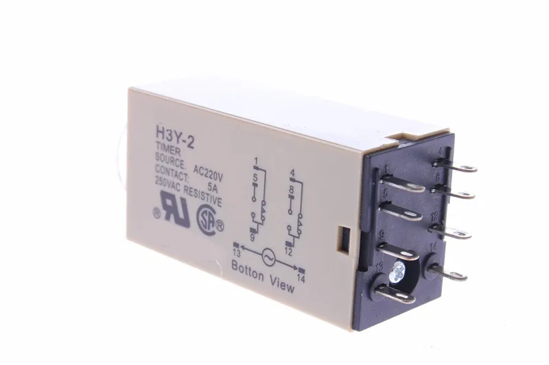 H3Y-2 DC12V 24V 110V 220 AC 8P 0-1s диапазон задержки времени DPDT реле таймер