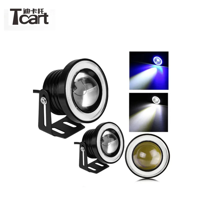 76mm White LED Projector Fog Light Lamp COB Halo Angel Eye Ring For Nissan