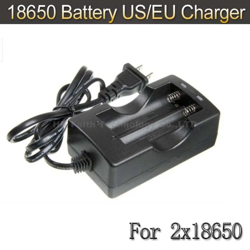 Tinhofire EU/US двойное зарядное устройство с проводом зарядное устройство для всех 18650 перезаряжаемых батарей