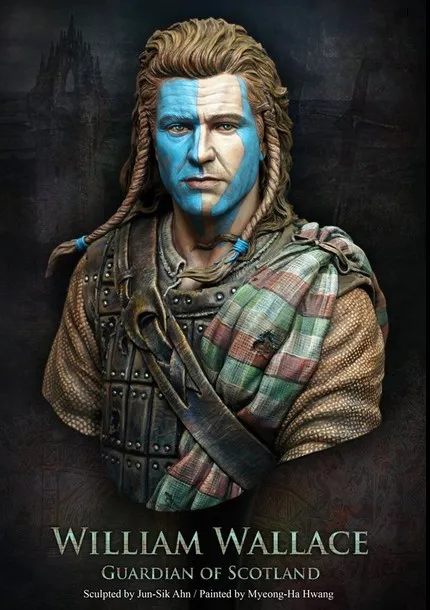 1/10 весы Смола Бюст Braveheart Вильям Уоллес набор для сборки фигурки модель