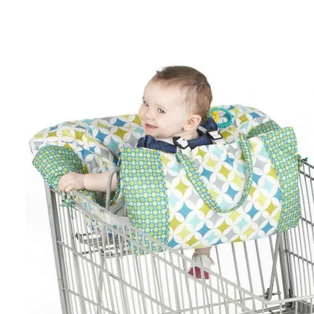 Складная детская корзину для сиденья Защитная крышка Тележка Мягкий коврик младенческой столовой подушки сиденья
