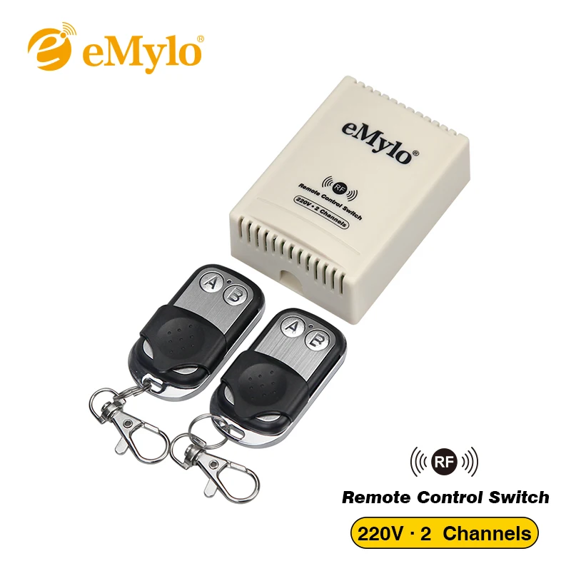 EMylo AC 220V 1000W 10A 2 канальное реле умный беспроводной пульт дистанционного