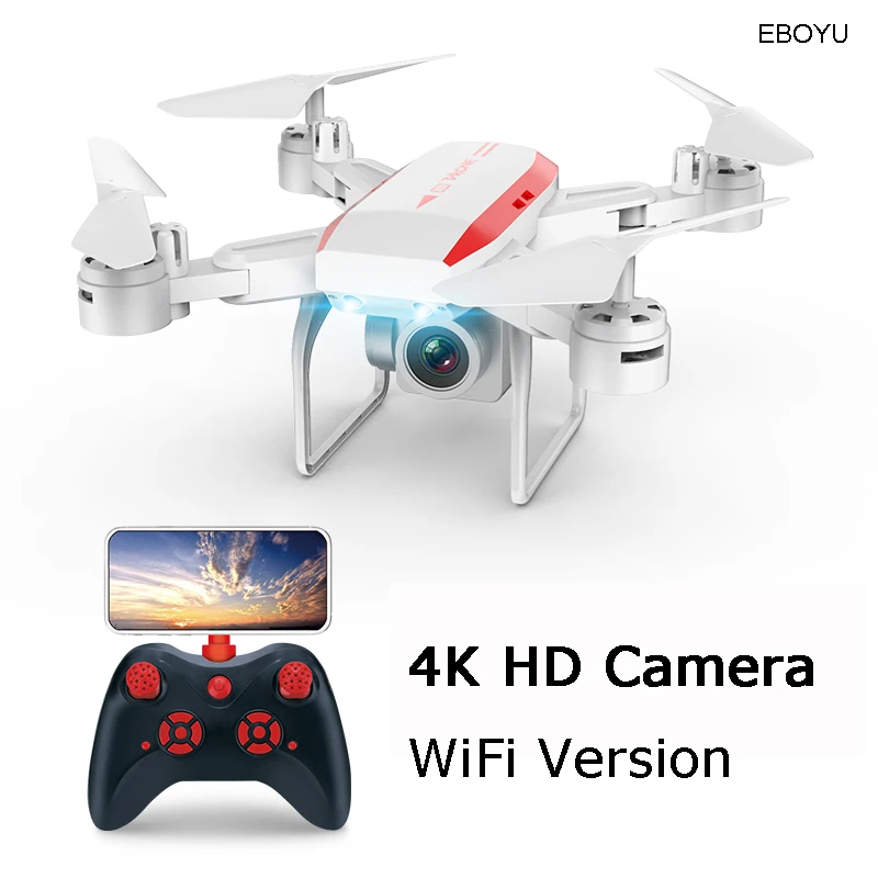 XKY KY606D 2,4 ГГц RC складной Дрон для селфи Квадрокоптер WiFi fpv 4K HD камера удержание высоты и Безголовый режим RC Квадрокоптер Дрон-20 мин Fly - Цвет: White 4K WiFi Cam